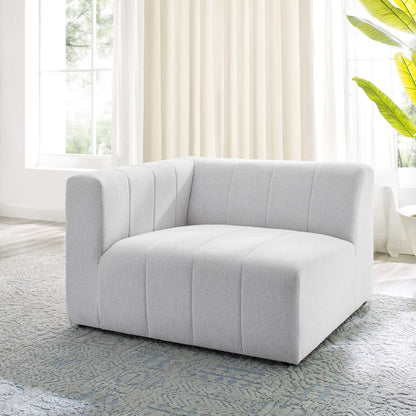 Bartlett Upholstered Fabric Left-Arm Chair, Fabric, Ivory White, 19956