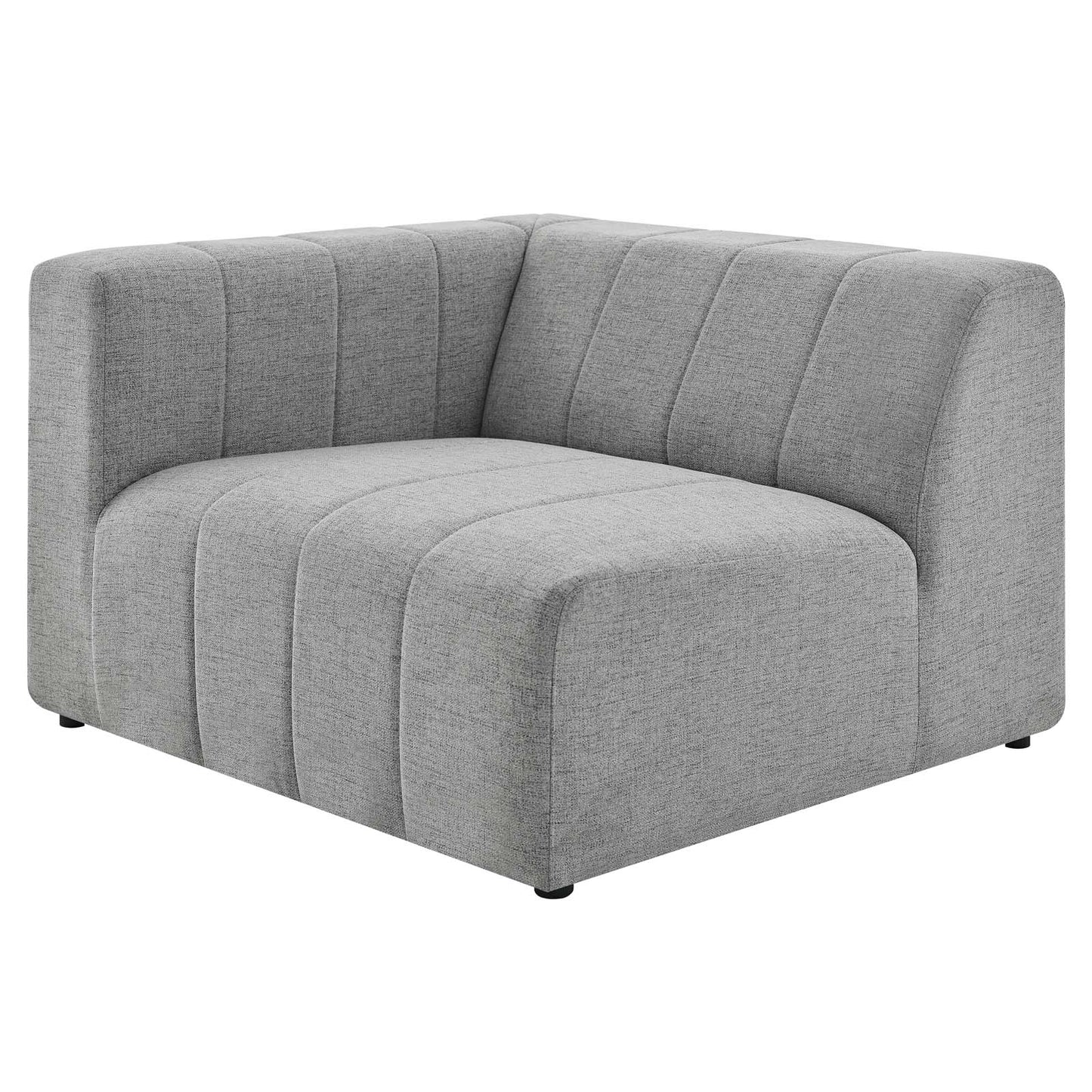 Bartlett Upholstered Fabric Left-Arm Chair, Fabric, Light Grey Gray, 19957