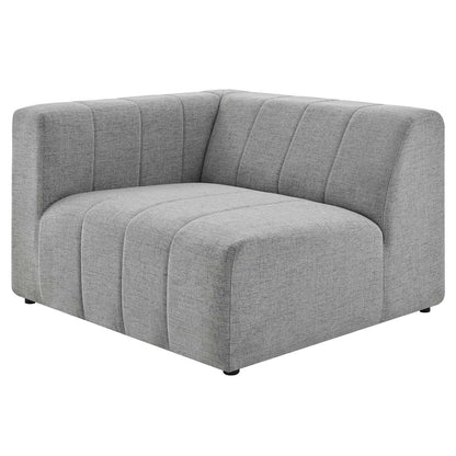 Bartlett Upholstered Fabric Left-Arm Chair, Fabric, Light Grey Gray, 19957