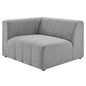 Bartlett Upholstered Fabric Left-Arm Chair, Fabric, Light Grey Gray, 19957