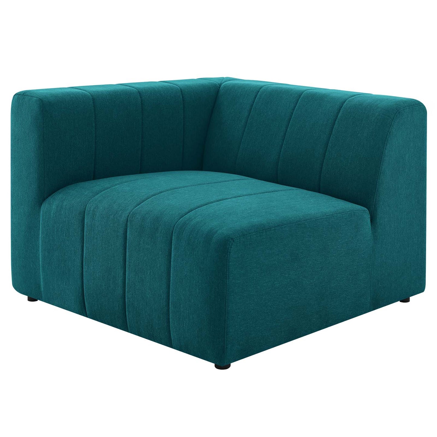 Bartlett Upholstered Fabric Left-Arm Chair, Fabric, Teal Blue, 19958