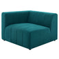 Bartlett Upholstered Fabric Left-Arm Chair, Fabric, Teal Blue, 19958