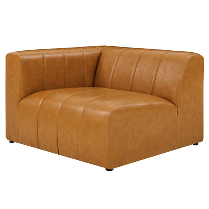 Bartlett Vegan Leather Left-Arm Chair, Faux Vegan Leather, Tan, 19959