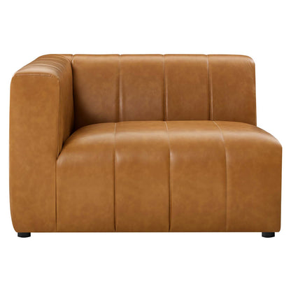 Bartlett Vegan Leather Left-Arm Chair, Faux Vegan Leather, Tan, 19959
