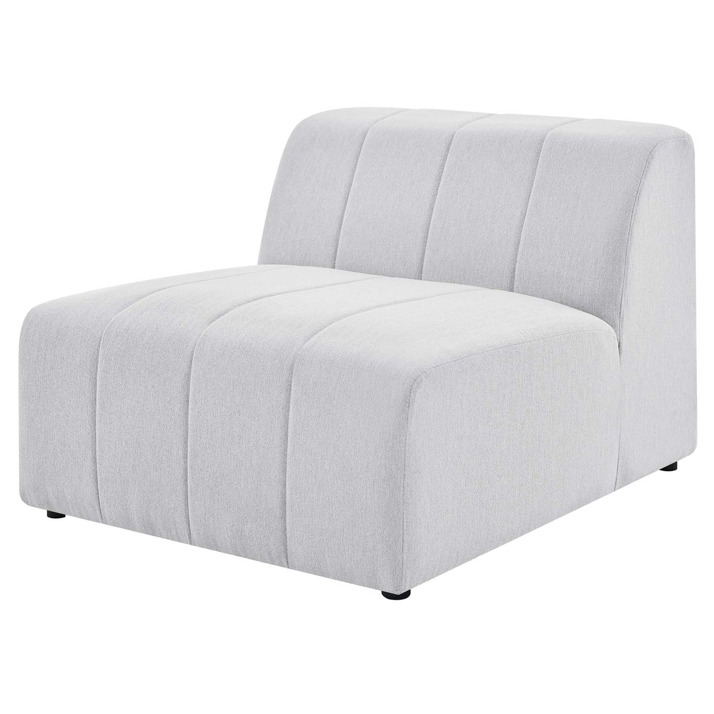 Bartlett Upholstered Fabric Armless Chair, Fabric, Ivory White, 19960