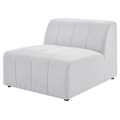 Bartlett Upholstered Fabric Armless Chair, Fabric, Ivory White, 19960