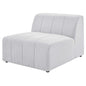 Bartlett Upholstered Fabric Armless Chair, Fabric, Ivory White, 19960