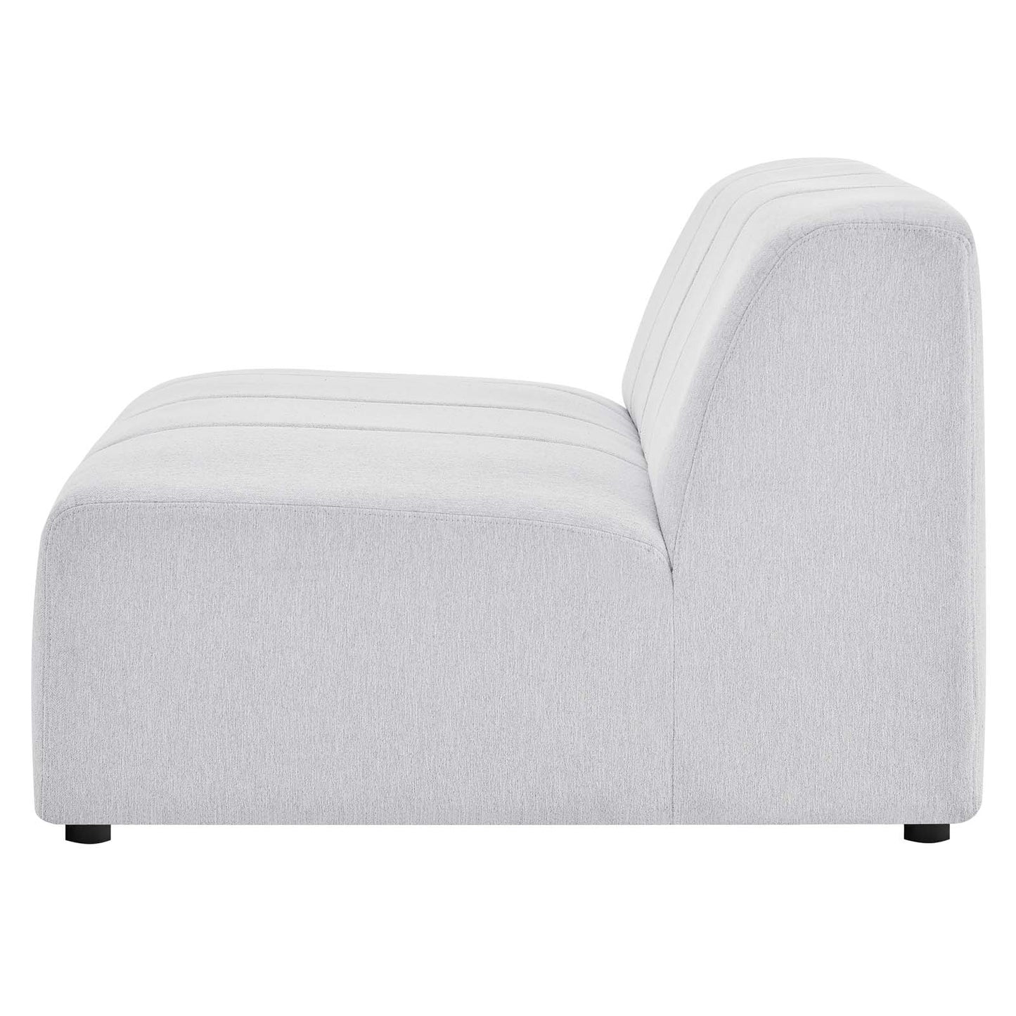 Bartlett Upholstered Fabric Armless Chair, Fabric, Ivory White, 19960