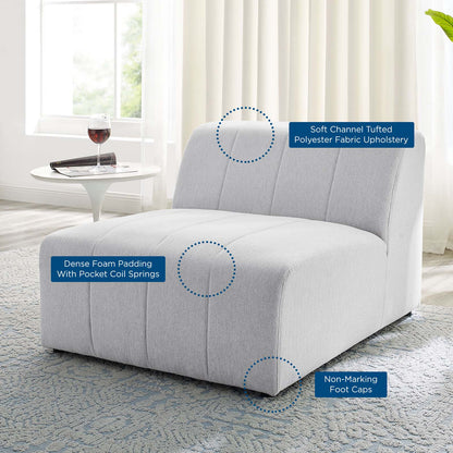 Bartlett Upholstered Fabric Armless Chair, Fabric, Ivory White, 19960