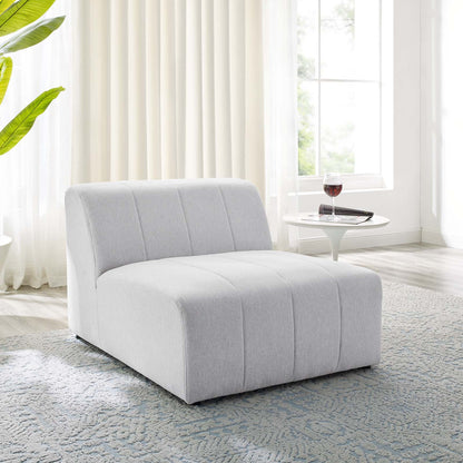 Bartlett Upholstered Fabric Armless Chair, Fabric, Ivory White, 19960