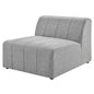 Bartlett Upholstered Fabric Armless Chair, Fabric, Light Grey Gray, 19961