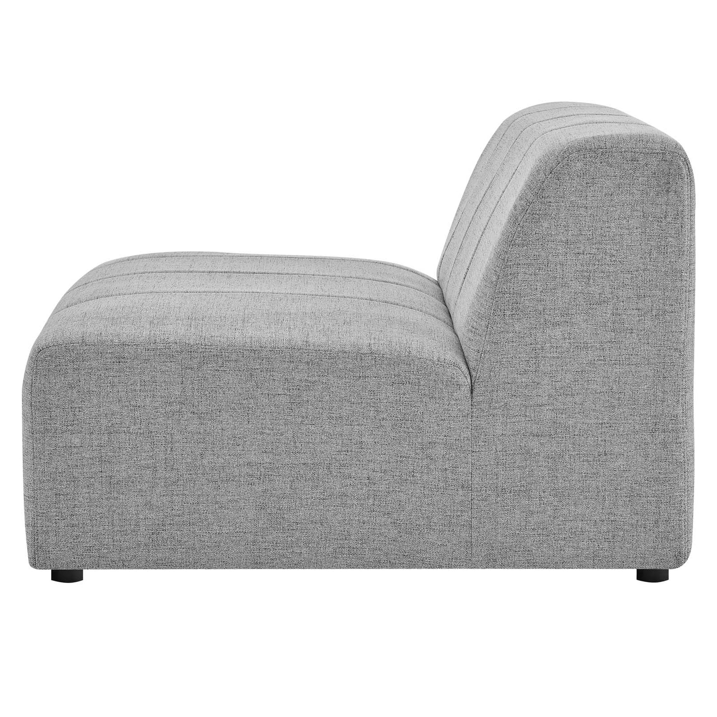 Bartlett Upholstered Fabric Armless Chair, Fabric, Light Grey Gray, 19961