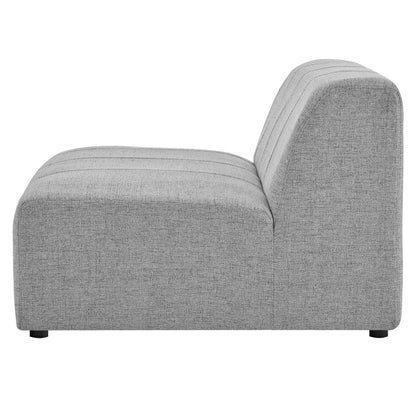 Bartlett Upholstered Fabric Armless Chair, Fabric, Light Grey Gray, 19961