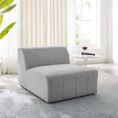 Bartlett Upholstered Fabric Armless Chair, Fabric, Light Grey Gray, 19961