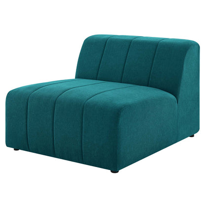 Bartlett Upholstered Fabric Armless Chair, Fabric, Teal Blue, 19962