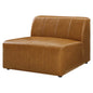 Bartlett Vegan Leather Armless Chair, Faux Vegan Leather, Tan, 19963