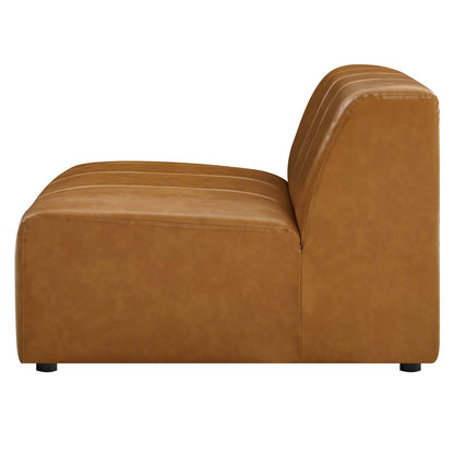 Bartlett Vegan Leather Armless Chair, Faux Vegan Leather, Tan, 19963