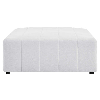 Bartlett Upholstered Fabric Ottoman, Fabric, Ivory White, 19964