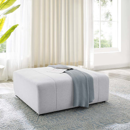 Bartlett Upholstered Fabric Ottoman, Fabric, Ivory White, 19964