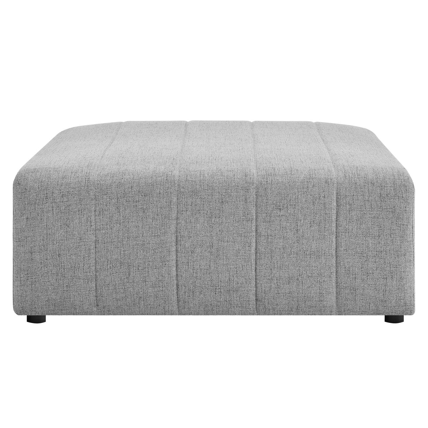 Bartlett Upholstered Fabric Ottoman, Fabric, Light Grey Gray, 19965