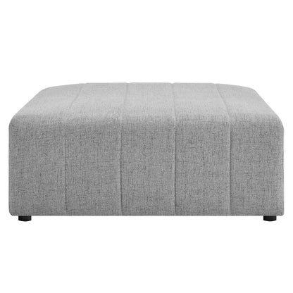 Bartlett Upholstered Fabric Ottoman, Fabric, Light Grey Gray, 19965