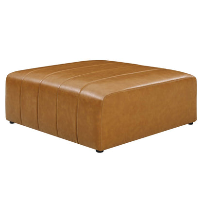 Bartlett Vegan Leather Ottoman, Faux Vegan Leather, Tan, 19967