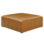 Bartlett Vegan Leather Ottoman, Faux Vegan Leather, Tan, 19967