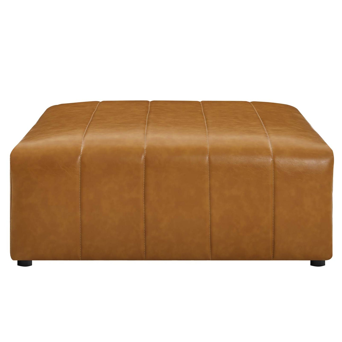 Bartlett Vegan Leather Ottoman, Faux Vegan Leather, Tan, 19967