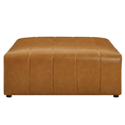 Bartlett Vegan Leather Ottoman, Faux Vegan Leather, Tan, 19967