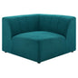 Bartlett Upholstered Fabric Corner Chair, Fabric, Teal Blue, 19970