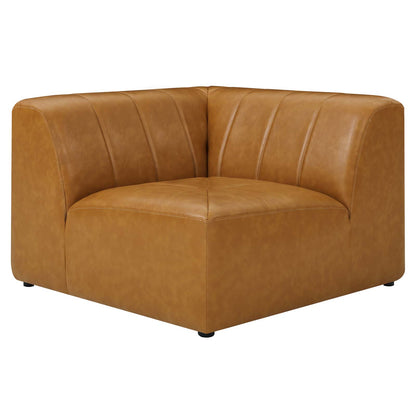 Bartlett Vegan Leather Corner Chair, Faux Vegan Leather, Tan, 19971