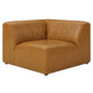 Bartlett Vegan Leather Corner Chair, Faux Vegan Leather, Tan, 19971