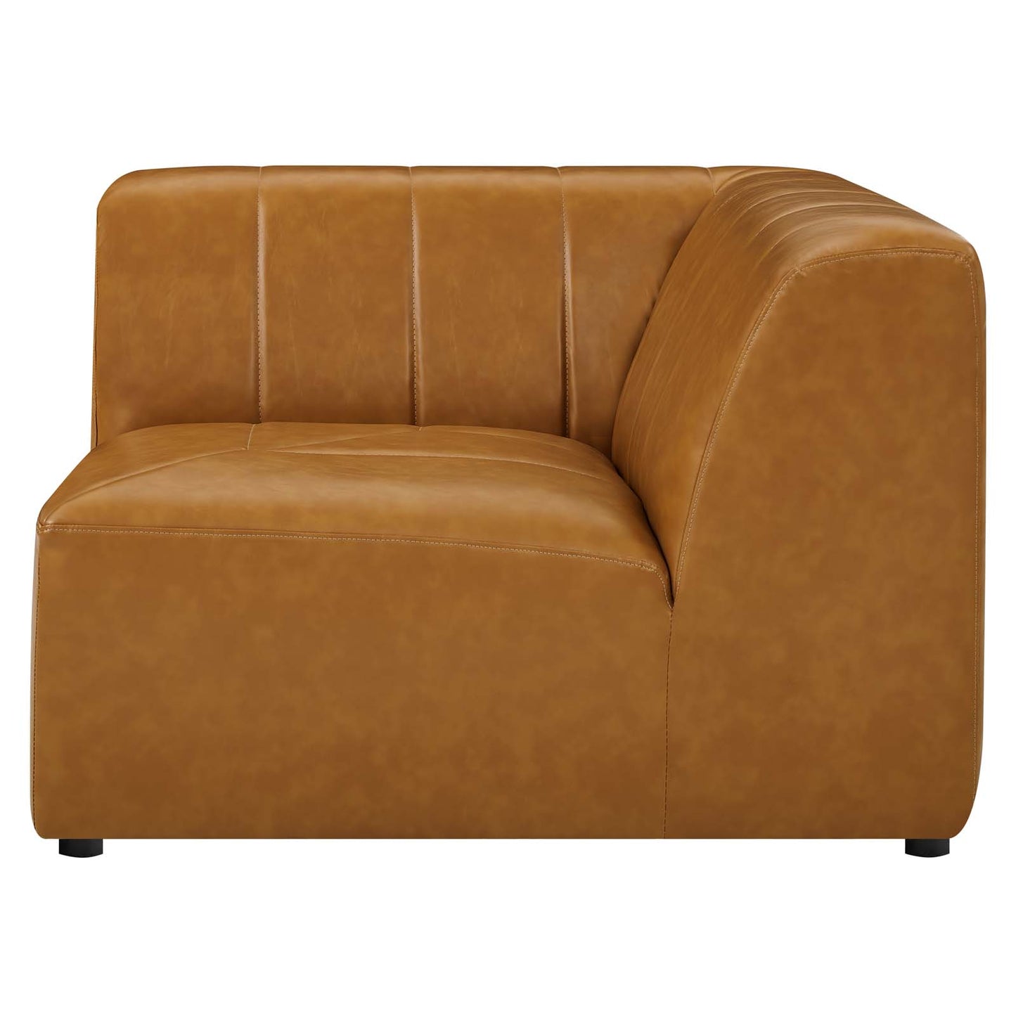 Bartlett Vegan Leather Corner Chair, Faux Vegan Leather, Tan, 19971