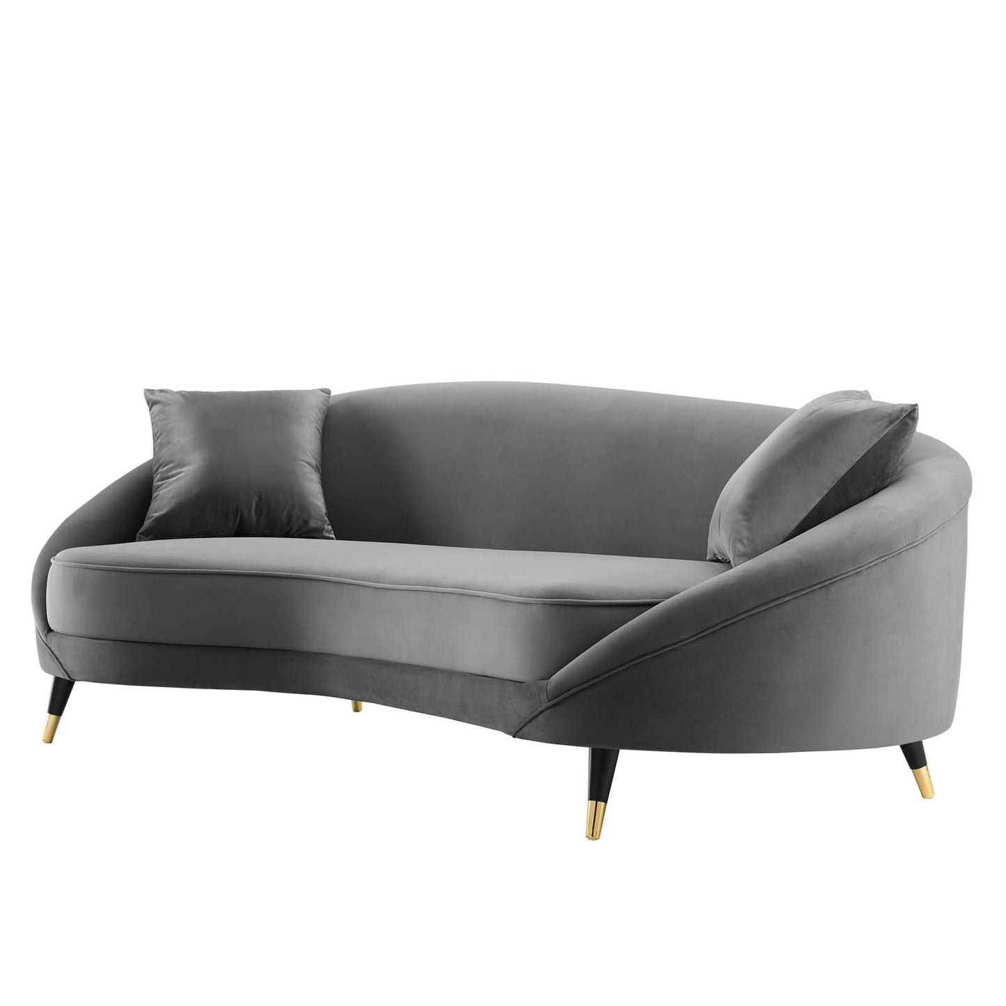 Echo Performance Velvet Sofa, Velvet, Grey Gray, 19972
