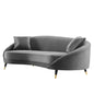Echo Performance Velvet Sofa, Velvet, Grey Gray, 19972