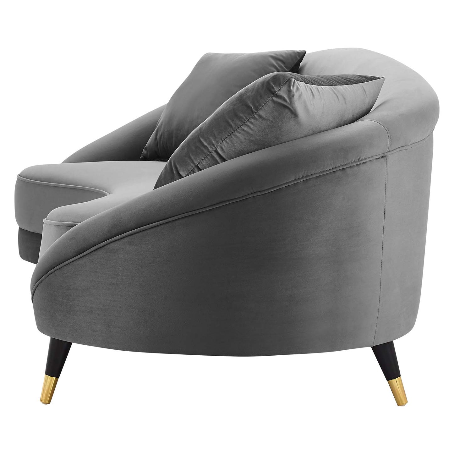 Echo Performance Velvet Sofa, Velvet, Grey Gray, 19972