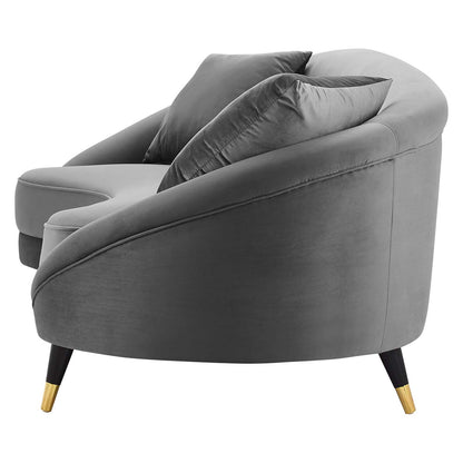 Echo Performance Velvet Sofa, Velvet, Grey Gray, 19972