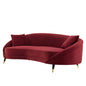 Echo Performance Velvet Sofa, Velvet, Red, 19973