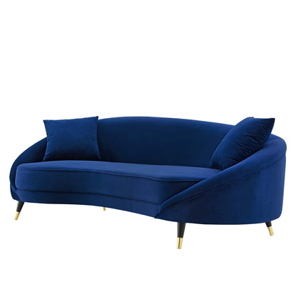 Echo Performance Velvet Sofa, Velvet, Blue Navy, 19974