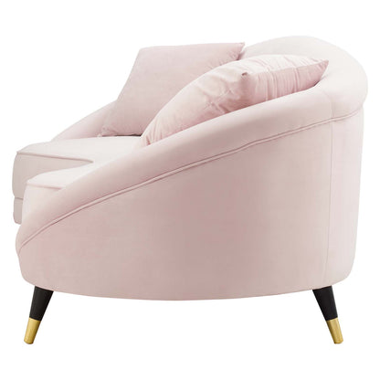 Echo Performance Velvet Sofa, Velvet, Pink, 19975