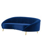 Camber Channel Tufted Performance Velvet Sofa, Velvet, Blue Navy, 19979