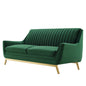 Winsome Channel Tufted Performance Velvet Sofa, Velvet, Green, 19983