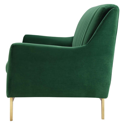 Winsome Channel Tufted Performance Velvet Sofa, Velvet, Green, 19983