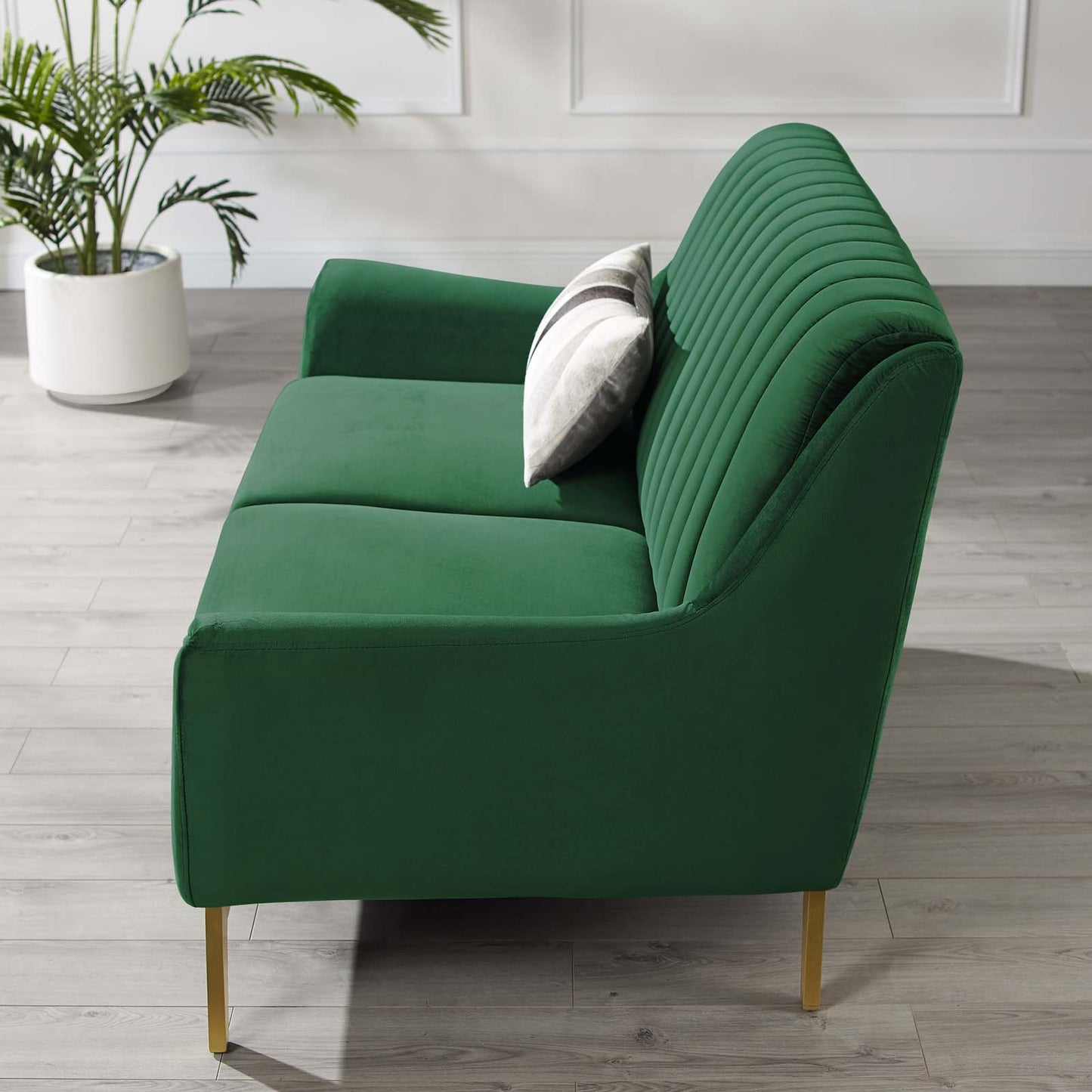 Winsome Channel Tufted Performance Velvet Loveseat, Velvet, Green, 19986