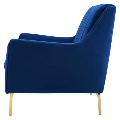 Winsome Channel Tufted Performance Velvet Loveseat, Velvet, Blue Navy, 19988