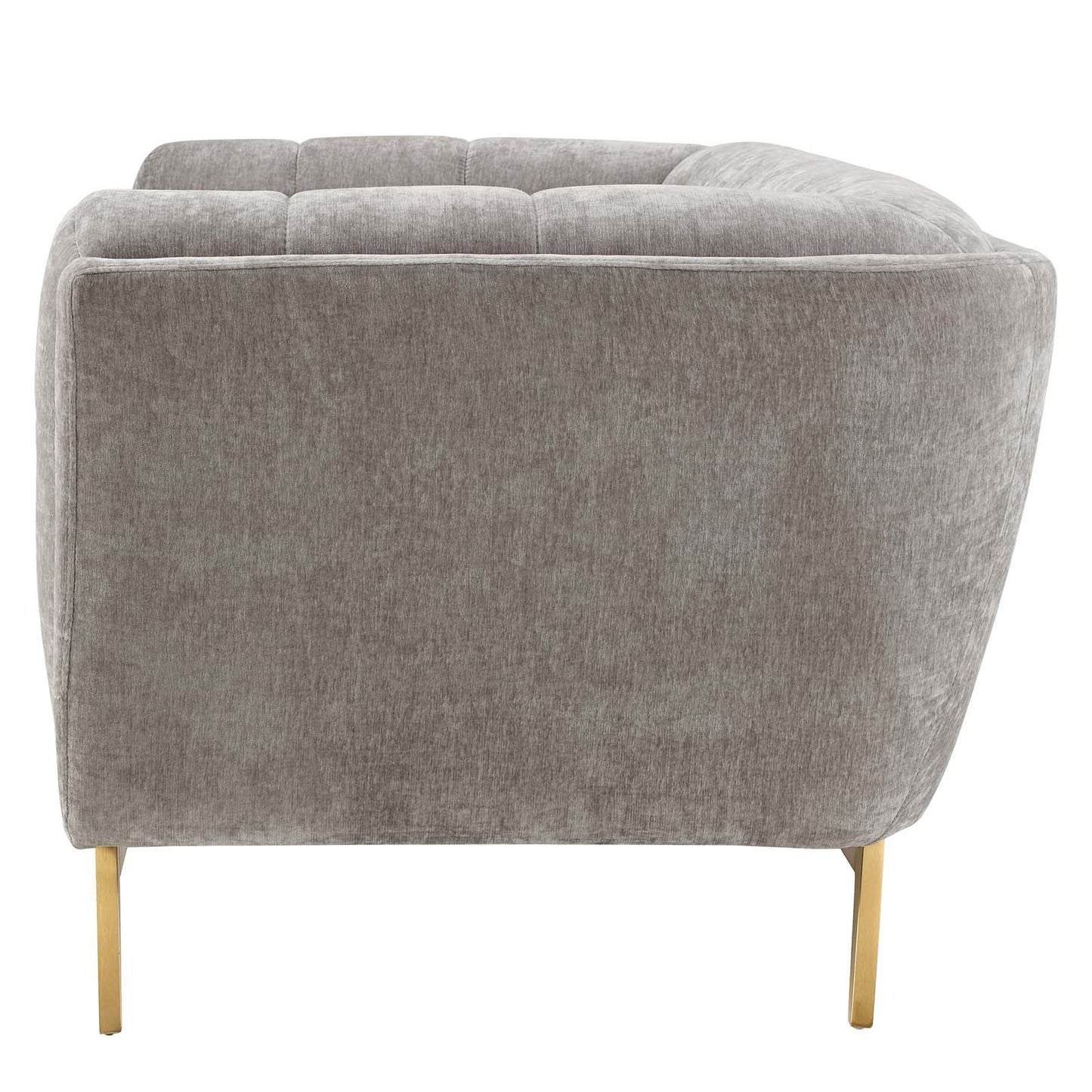 Bestow Crushed Performance Velvet Sofa, Velvet, Light Grey Gray, 19992