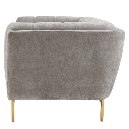Bestow Crushed Performance Velvet Sofa, Velvet, Light Grey Gray, 19992