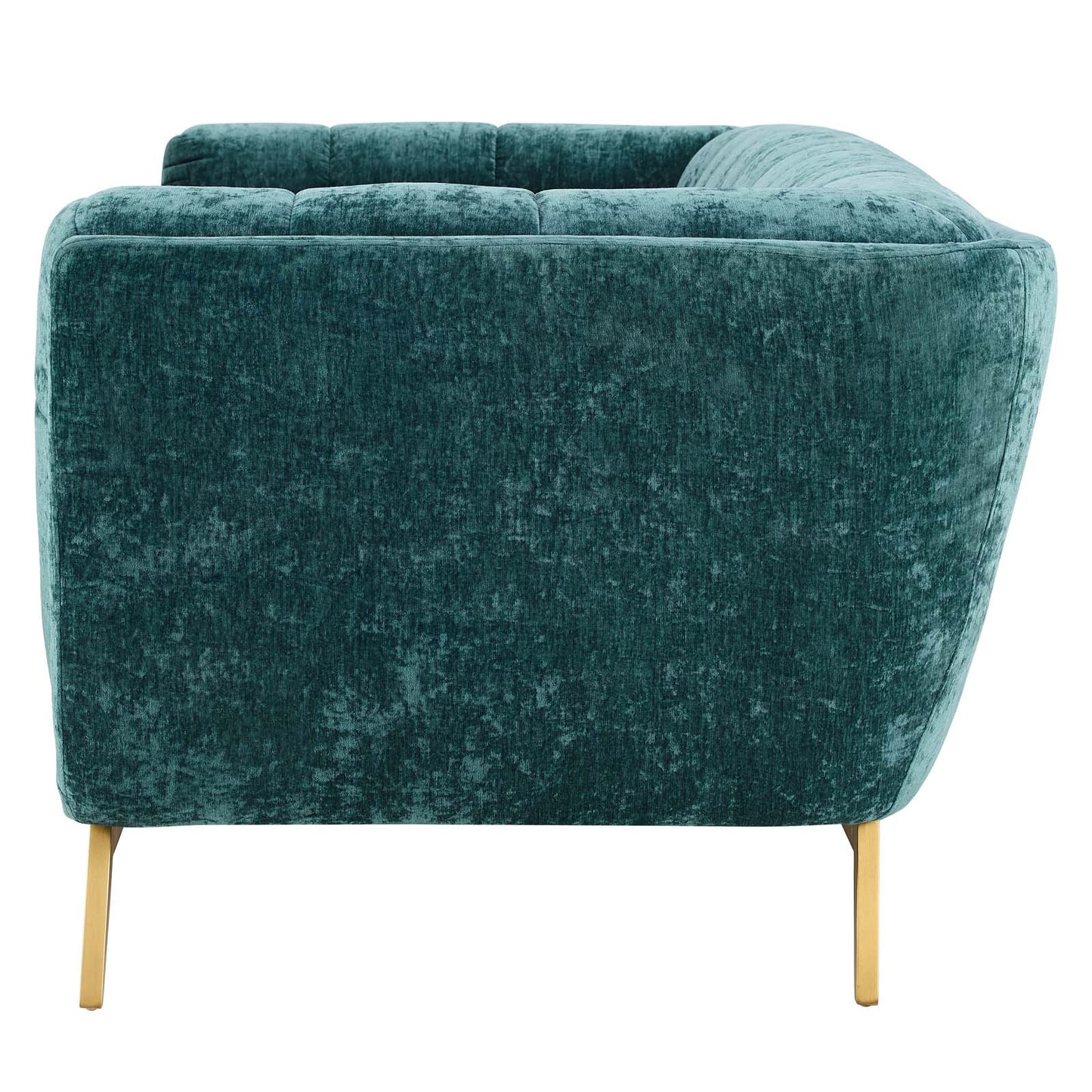 Bestow Crushed Performance Velvet Sofa, Velvet, Teal Blue, 19994