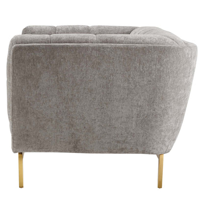 Bestow Crushed Performance Velvet Loveseat, Velvet, Light Grey Gray, 19995