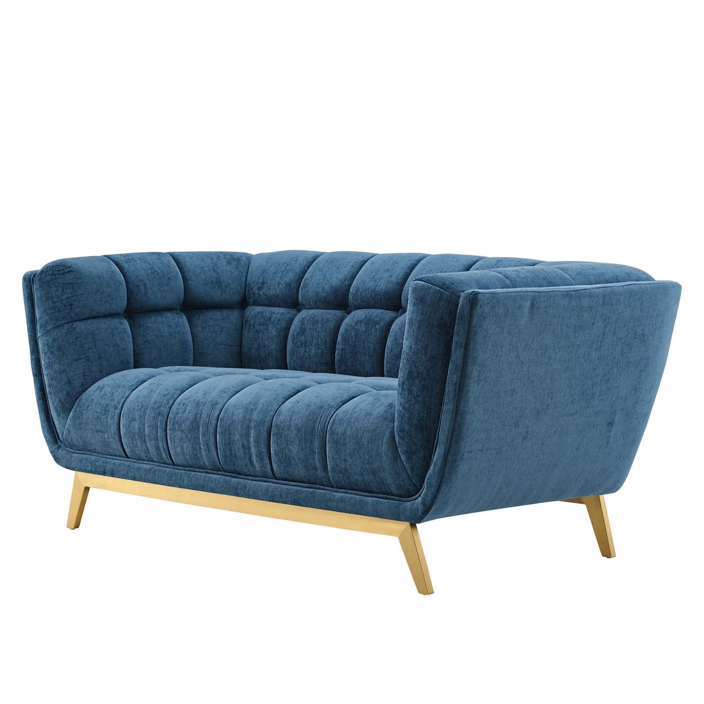 Bestow Crushed Performance Velvet Loveseat, Velvet, Blue Navy, 19996